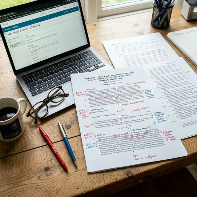 Printed research paper with editorial marks and graphs